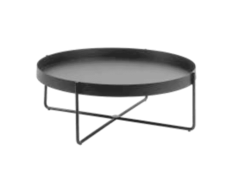 Mesa Centro Arapuim Redonda - Preto L:0,7 P:0,7